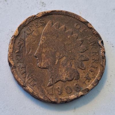 1906 Worn Indian Head Cent