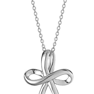 Infinity Hollow Design Pendant Necklace for Silver Plated