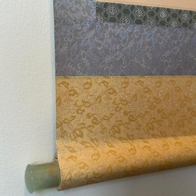 Chinese Hanging Scroll Calligraphy with Decorative Silk Mount & Certificate