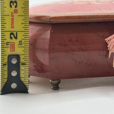 Italian Inlaid Music/Jewelry Box with Key