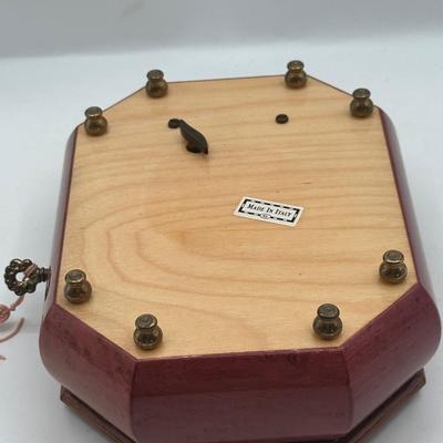 Italian Inlaid Music/Jewelry Box with Key