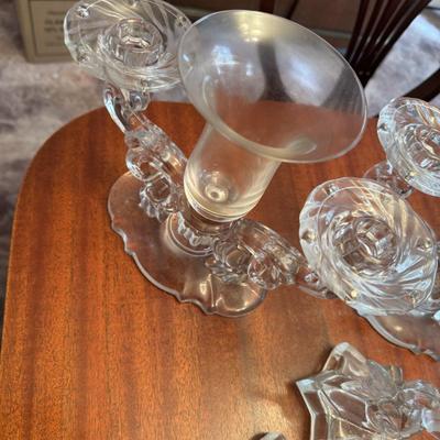 Antique Candlesticks and Luster Dish