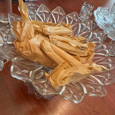 Antique Candlesticks and Luster Dish