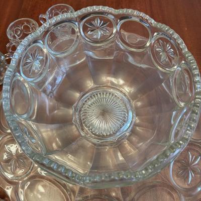 Large Cut Glass Punch Set