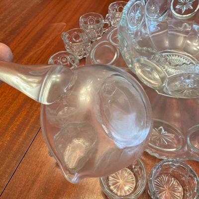 Large Cut Glass Punch Set