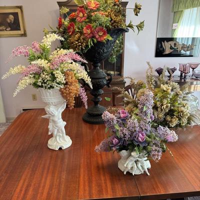 Mid Mod Plastic Flower Arrangements