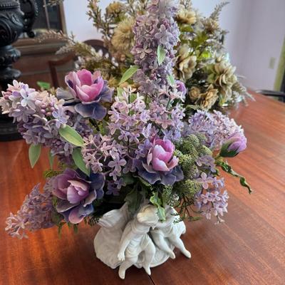 Mid Mod Plastic Flower Arrangements