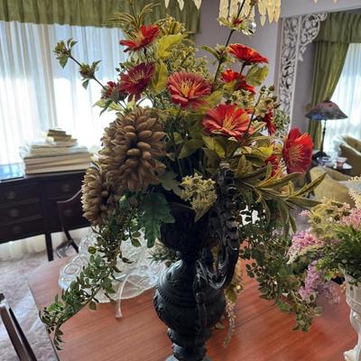Mid Mod Plastic Flower Arrangements