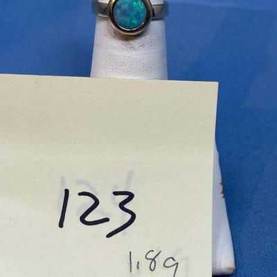 Sale Photo Thumbnail #591: 1.8 grams total weight.  Size 6 ring.  No stone damage. This is a very old ring, possibly Victorian era!