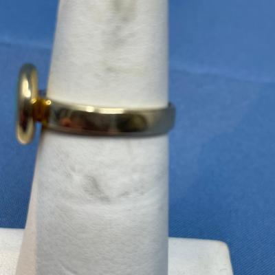 Sale Photo Thumbnail #593: 1.8 grams total weight.  Size 6 ring.  No stone damage. This is a very old ring, possibly Victorian era!