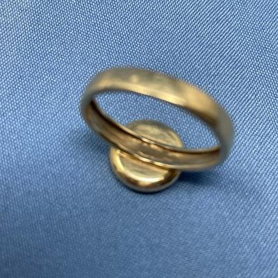 Sale Photo Thumbnail #594: 1.8 grams total weight.  Size 6 ring.  No stone damage. This is a very old ring, possibly Victorian era!