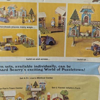 Vintage Playskool Richard Scarry's Puzzletown Set A - Dr. Lion's Medical Center