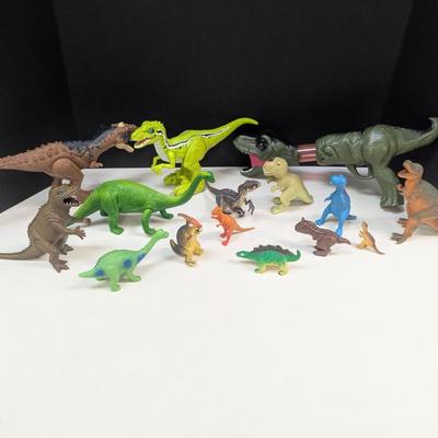 A Few Articulated Dinosaur Figures