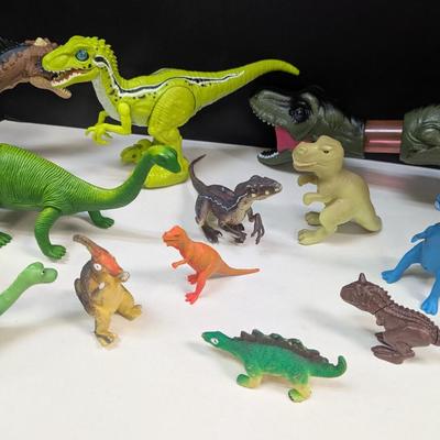 A Few Articulated Dinosaur Figures