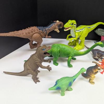 A Few Articulated Dinosaur Figures