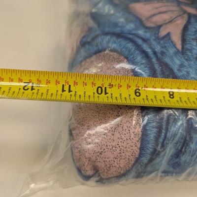 Vintage Blue Bear Craft Fabric Panel Pillow