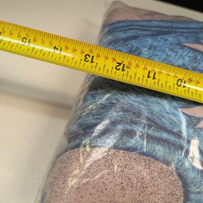 Vintage Blue Bear Craft Fabric Panel Pillow