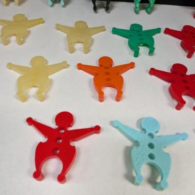 Vintage Interlocking Stacking Plastic Toy Clown Figures - Really Fragile