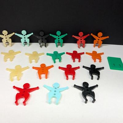 Vintage Interlocking Stacking Plastic Toy Clown Figures - Really Fragile