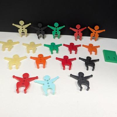 Vintage Interlocking Stacking Plastic Toy Clown Figures - Really Fragile