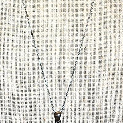 Green, Blue & White Enamel Jeweled CROSS/PENDANT (2½" x 2") on a Silver Tone Necklace Chain 16" L