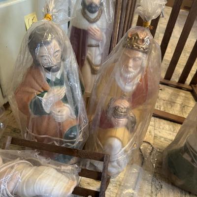 New Vintage Nativity Blow Mould Set