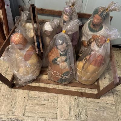 New Vintage Nativity Blow Mould Set