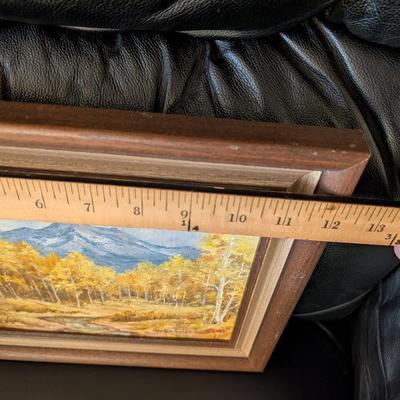 Painting by Gladys Estes of Berthoud Co. Beautiful Aspen trees and mountains.