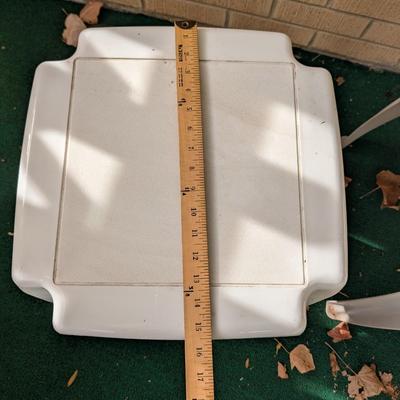 Two sturdy plastic tables