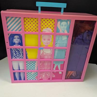 Barbie Dream Closet Fashion Wardrobe Case w/ 1985 Barbie & 1975 Ken