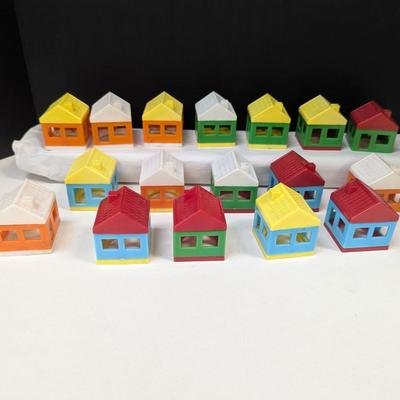 Vintage Stackable Toy House Lot