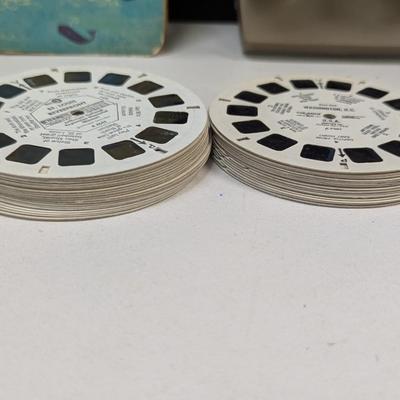 1960's Sawyers Viewmaster w/ Album & 30+ Tourist Attraction Reels