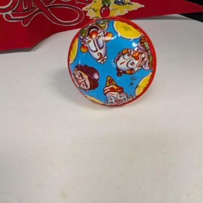 Al G. Kelly Miller Bros Circus Banner & U.S. MFG. Co, Tin Litho Noise Maker