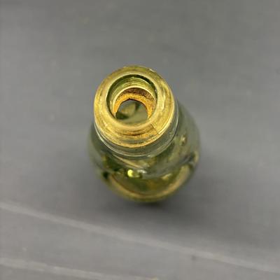 VINTAGE CODD NECK SODA BOTTLE GREEN GLASS W/MARBLE FROM UK COULTHARD HARDMAN