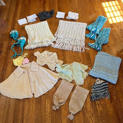 Hand Stitched Knitted and Crocheted Scarves, Wraps and More (B3-BC)