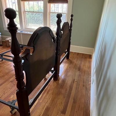 Two Twin Size Wooden Headboards (B3-BC)