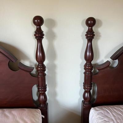 Two Twin Size Wooden Headboards (B3-BC)