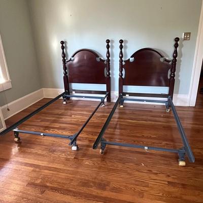 Two Twin Size Wooden Headboards (B3-BC)