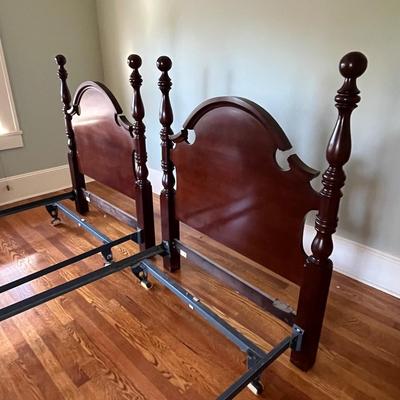 Two Twin Size Wooden Headboards (B3-BC)