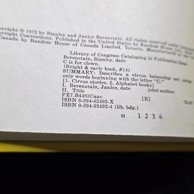 C is for Clown by Stan and Jan Berenstain - 1972 Bright and Early Book for Beginning Beginners