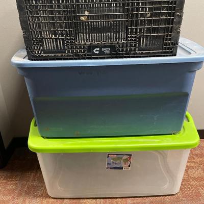 2 large totes and basket