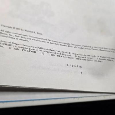 Vintage Michael Frith "I'll Teach My Dog 100 Words" - 1973 Bright and Early Book