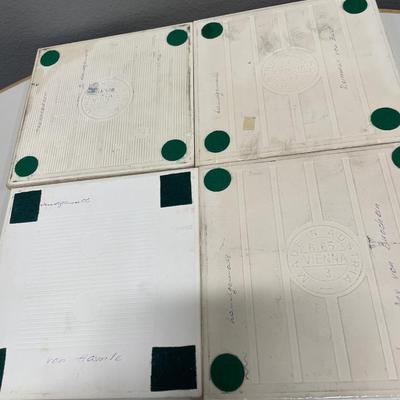 4 medieval ceramic tiles