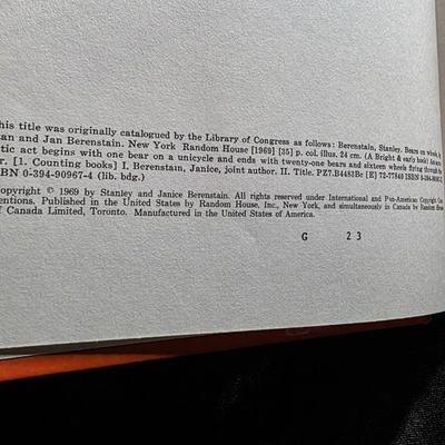 Vintage 1969 Bears on Wheels by Stan & Jan Berenstain | Grolier Book Club Edition | Bright & Early Counting Book | Classic...