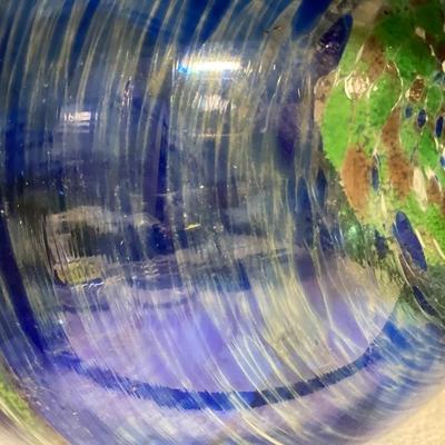 Gazing globe in blue and green