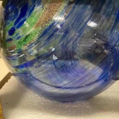 Gazing globe in blue and green