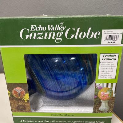 Gazing globe in blue and green