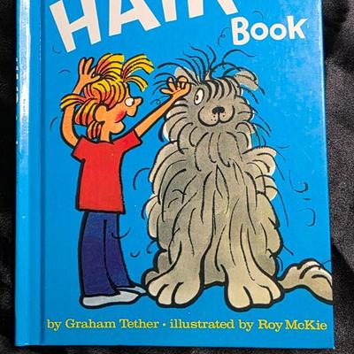 Vintage 1979 The Hair Book by Graham Tether & Roy McKie | Bright & Early Books for Beginning Beginners | Iconic Blue Hardcover...