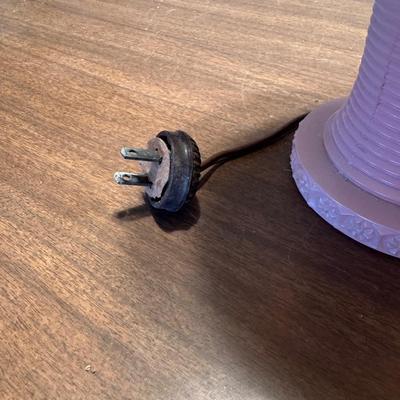 Vintage Pink Glass Vanity Lamp