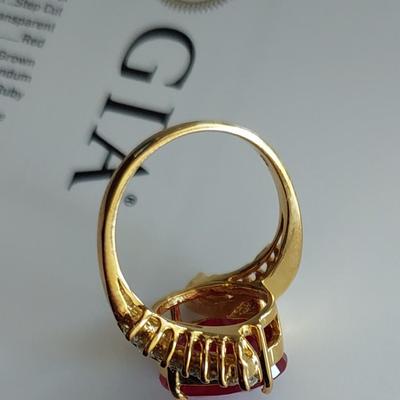 GIA CERTIFIED LAB GROWN RUBY RING